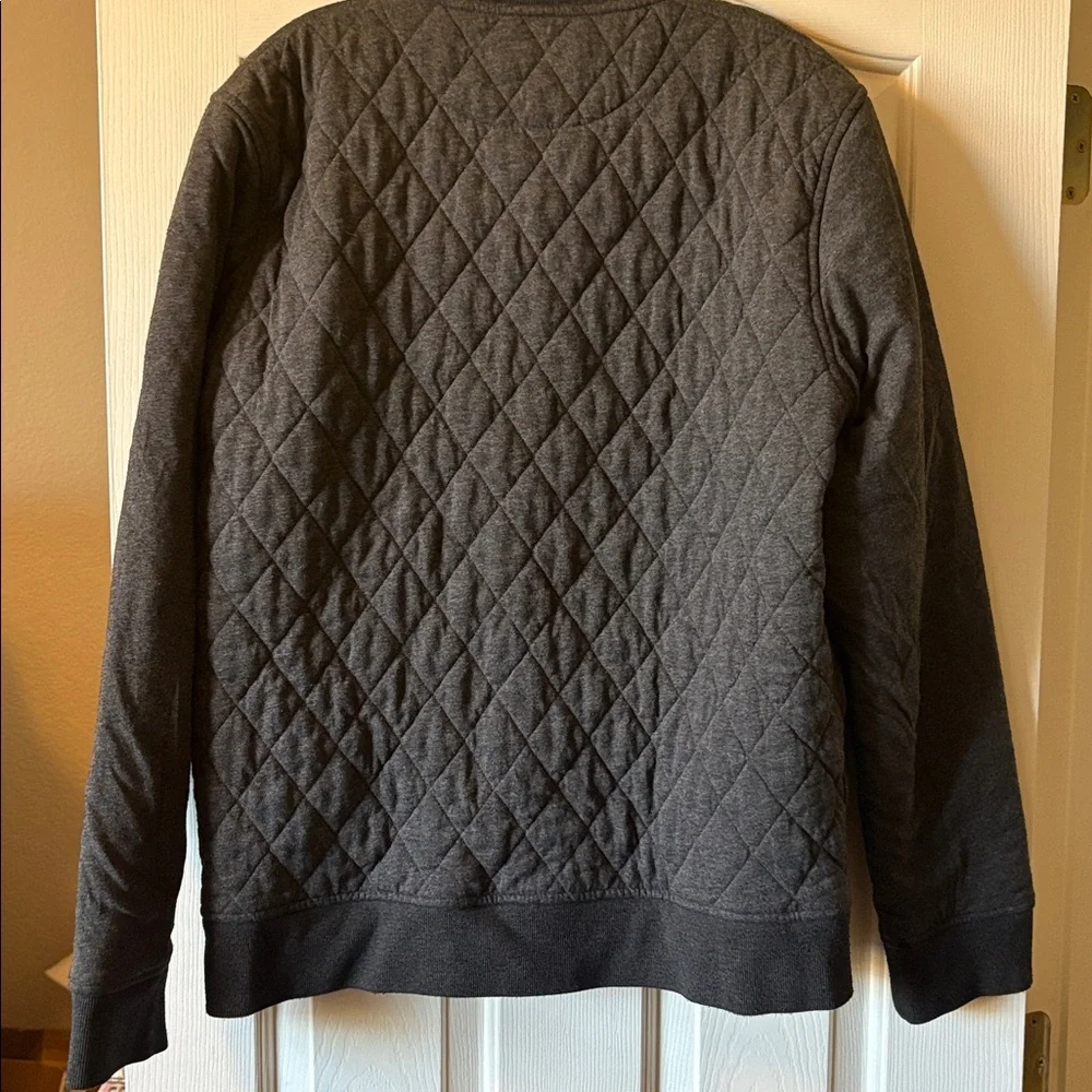 Ted Baker Dark Gray Quilted Bomber Jacket size 6